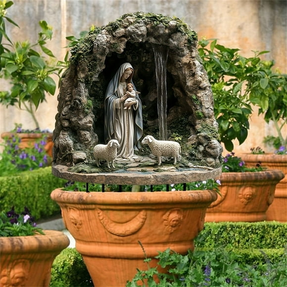 Easter Bohemian Style Mary And Statue Acrylic Outdoor Garden Courtyard Insert Curtain Beads Hanging Door Beads Ornament Hooks And Car Charm Rose Beads Decorations Weight Ornament Wire Glass Vase 60