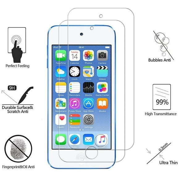 [2 packs] PST Premium Tempered Glass Screen Protector for iPod Touch 5 / 6 / 7