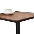 thumbnail image 6 of 20 Inch Square Side End Coffee Table Rustic,Metal Frame,Teakwood MDF Tabletop 12mm Night Stand, 6 of 6