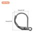 thumbnail image 2 of Uxcell 100Pack Ganchos de Pendientes LeverBack, Ganchos de Alambre para Pendientes Franceses, Negro, 2 of 6