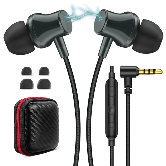 Auriculares con cable ASKUBSKU con conector de 3,5 mm para portátil