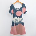 thumbnail image 6 of Mountain Forest Sunset Art Print Short Sleeve Dress Clothes Women's Summer Dress Elegant Dress Daily Dresses For Woman, 6 of 9