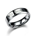 thumbnail image 2 of PAMTIER Women's Stainless Steel High Polished Her King & His Queen Promise Ring Silver Size 11, 2 of 4
