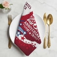 thumbnail image 2 of 250 Anniversary USA Cloth Napkins, 4th of July 1776-2026 American Flag Washable and Reusable Dinner Napkins Set of 8, Table Napkin for Kitchen Party Birthday Wedding Hotel Housewarming 20"x20", 2 of 9