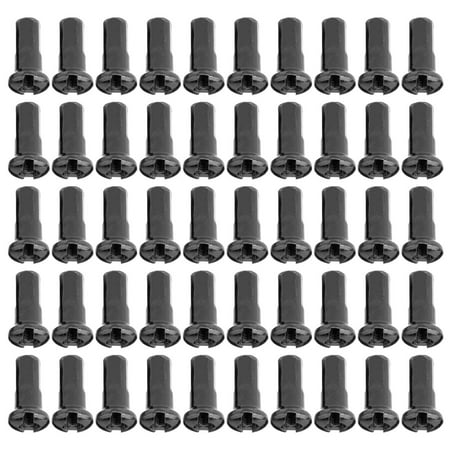 50x Bike Spoke Nipples, Spoke Decoration Spokes Protector Guards Brass s Spoke Caps for Mountain Bike Cycling Replacement Accessories 12mm 14G
