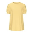 thumbnail image 5 of Kovlvoll Womens Short Sleeve Tops Summer Eyelet Crew Neck Solid Color Loose Casual Top T-Shirts, 5 of 7