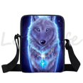 thumbnail image 1 of Bolso de hombro de lona para niños y niñas, bolsa de compras de gran capacidad, 3D, León, Lobo xuanjing  unisex, 1 of 2