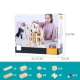 thumbnail image 3 of 60 piezas de bloques de pista de mármol de madera para niños, bloques de construcción educativos ensamblados para niños, juguetes de bolas de tubo, regalos para niños, 3 of 10