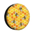thumbnail image 1 of Fotbe Honeycombs Funda de Llanta de Repuesto con Estampado, Engrosada, Ajuste Universal para Jeep, Remolque, RV, SUV, Camión-15 inch, 1 of 6