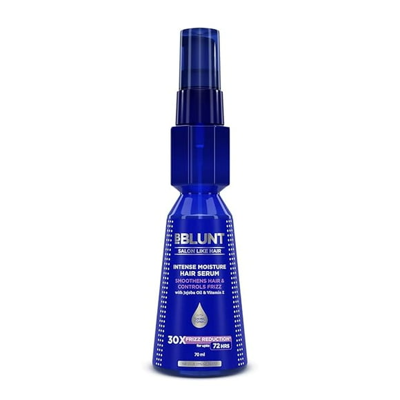 BBLUNT Intense Moisture Hair Serum with Vitamin E & Jojoba Oil* - 70 ml 30x Frizz Reduction for Upto 72 Hours* | 31x Smoother Hair in Just 1 Use*