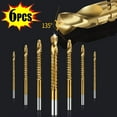 thumbnail image 2 of STARLIGHT- 6Pc Twist Drill Bit Set Power Tool Accessories Screw Holes For Wood Metal Usa, 2 of 6