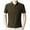 Brown, variant on Dagugfen Mens Summer Shirts Short Sleeve Button Lapel V Neck Slim Lightweight Fashion Work Casual Tee Tops