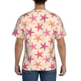 thumbnail image 3 of Vsdgher Starfish Print Men's Dry Fit Mesh Athletic Shirts Moisture Wicking Tennis T-Shirt Tops, 3 of 9