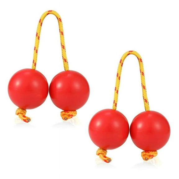 1 Pairs Aslatua Shakers Kashaka Musical Percussion Instrument African Asalato Shaker Rhythmic Balls Red