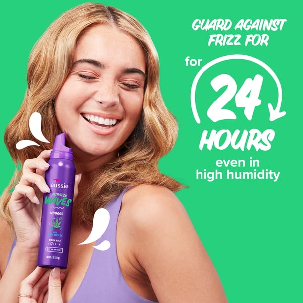 Aussie Miracle Waves Soft Wave Mousse with Hemp Seed Oil, Paraben