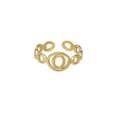 thumbnail image 1 of Anillo de 26 letras chapado en oro de acero de titanio Anillo de dedo índice de apertura en inglés Anillo hueco Wmkox8yi  sjalhkljlk1978, 1 of 1