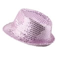 thumbnail image 2 of Douhoow Men Women Jazz Hat Sequins Decorated Stage Dance Performance Party Holiday Hat, 2 of 7