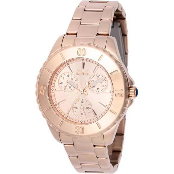 Invicta 48403 Women's Angel Rose Gold Dial Steel Bracelet Watch