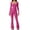 Hot Pink, variant on Lovskoo 2024 Long Sleeve Jumpsuit for Women Seamless Spring and Fall Tight Square Neck Full Length Bodycon Romper Jumpsuits Red
