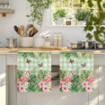 thumbnail image 4 of Pink Flamingo Kitchen Towels Set of 4, Summer Tropical Palm Leaf Floral Green Plaid Absorbent Dish Towels for Kitchen, Microfiber Hand Towel, Quick Drying Tea Towel for Cleaning Decorative Dishcloths, 4 of 7