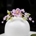 thumbnail image 1 of POINTERTECK Barrette Fleur en Cristal Acide Acide Glacé Fleurs avec Perles Accessoires pour Cheveux pour Filles Femmes, 1 of 6