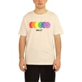 thumbnail image 1 of Elevenparis Mens Rainbow Smiley Graphic T-Shirt, White, Small, 1 of 4