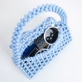 thumbnail image 5 of YIFEI Candy Color Acrylic Beaded Hollow Handbag Evening Clutch Triangle Bags for Wedding Party, 5 of 5
