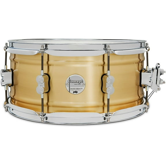 PDP PDSN6514NBBC Concept Series 6.5x14" Snare Drum  Brushed Brass Shell