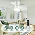 thumbnail image 4 of SUNMORY 22" Ceiling Fan, Low Profile for Bedroom & Kitchen, 6 Wind Speeds, White, 4 of 6