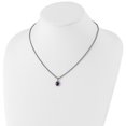 thumbnail image 4 of 925 Sterling Silver Spiga Wheat Necklace with Pendants Chain Shey Couture 14K Accent 18 Inch Antiqued Amethyst Oval 10 mm, 4 of 4