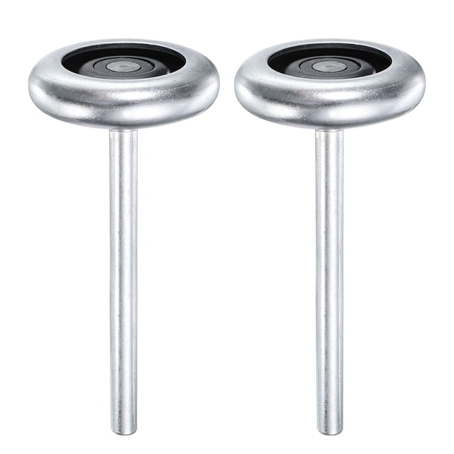 2 Rouleaux de Porte de Garage en Acier Zincé 2.76 Pouces, Tige Longue 7.48 Pouces, Argent