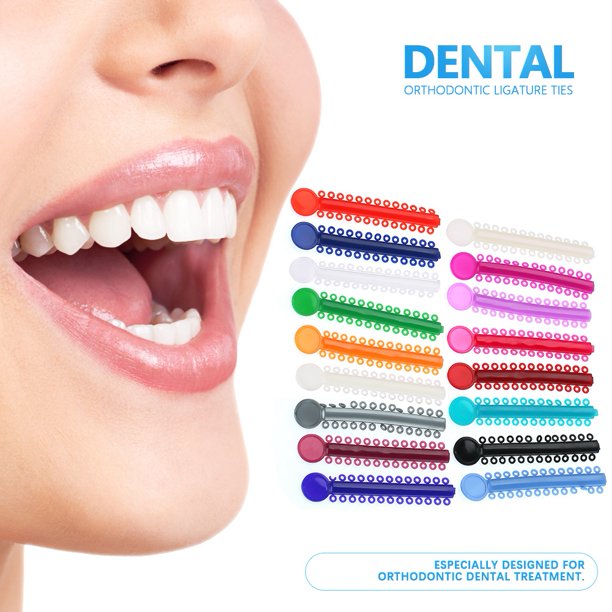 HERCHR Teeth Corrector, 40pcs Multicolor Dental Orthodontic Ligature