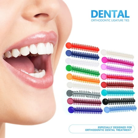 HERCHR Teeth Corrector, 40pcs Multi-color Dental Orthodontic Ligature Rubber Bands Teeth Corrector Elastic Brace, Teeth (Best Rubber Color For Braces)