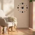 thumbnail image 3 of Reloj de Pared Moderno Sin , con Números 3D Grandes, Ideal para Decorar el Hogar y la Oficina. Decoración Artística Plateada., 3 of 5