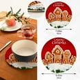 thumbnail image 2 of SKYSONIC 2 pcs Christmas Gingerbread House Pot Holders Trivets, Heat Resistant Trivets,Cartoon Winter Snow Cotton Thread Weave Mats for Hot Pads Pans Pot Bowl Teapot, 2 of 7