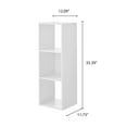 Mainstays 11" 3Cube Storage Organizer, White