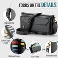 thumbnail image 3 of CaseMe Leather for Google Pixel 11 Pro XL Case Wallet【RFID Blocking】with 10-Card Holder Zipper Bills Slot, Soft PU Leather Magnetic Shoulder Wrist Strap for Google Pixel 11 Pro XL Wallet Case Women, 3 of 10
