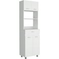 thumbnail image 4 of Microwave Cabinet White Color, Four Legs, One Drawer, Double Door, Shelf, Long-lasting , Superior Material, 4 of 4