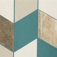 thumbnail image 5 of Teal Gold Striped Chevron Throw Pillow, 5 of 6