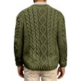 thumbnail image 2 of Men's Cable Knit Sweater Crew Neck Long Sleeve Pullover Casual Winter Top, 2 of 4