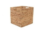 thumbnail image 2 of Better Homes & Gardens 11.8 inch natrual Water Hyacinth Foldable Cube Baskets, Set of 4, 2 of 4
