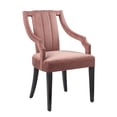 thumbnail image 3 of Modway Virtue Performance Velvet Dining Chairs - Set of 2 in Dusty Rose, 3 of 8