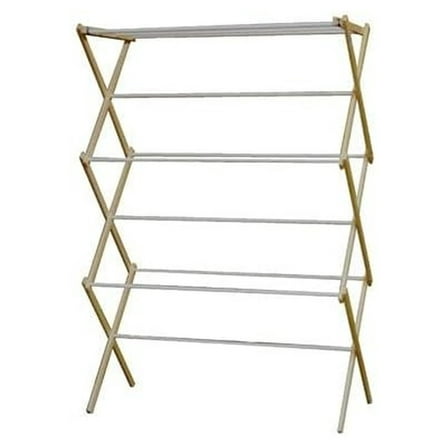 Wood Clothes Drying Rack - 42.5"H x 29.5"W x 14"D - Foldable Laundry Rack for Indoor/Outdoor Use - Heavy Duty Clothes Airer