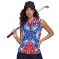 thumbnail image 6 of HUIACONG Tie Dye Star Pattern Women's Sleeveless Golf Shirts, Casual Quick Dry Workout Tank Tops Anti Fade Golf Sleeveless Tank Top for Indoor Hiking, 6 of 7