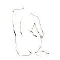 thumbnail image 2 of Harper, Ethan 15x18 White Modern Wood Framed Museum Art Print Titled - Seated Figure Pose I, 2 of 4