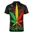 thumbnail image 5 of Jamaica Music Notes Stave Theme Men Zipper T-shirt Summer Casual Short Sleeve T-shirt Top, 5 of 7