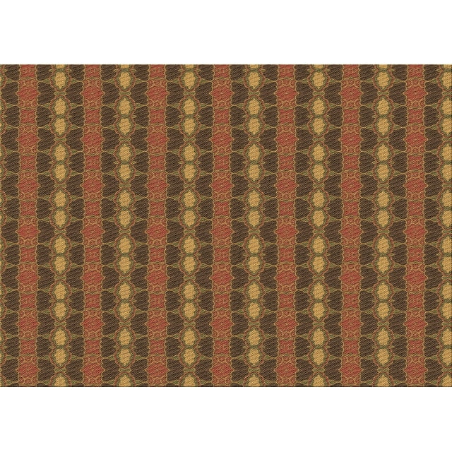 Ahgly Company Tapis Rectangulaire d'Intérieur Lavable en Machine Rouge Brun Transitionnel, 5 Pieds x 8 Pieds