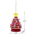 thumbnail image 2 of Mr. Christmas 5" Nostalgic Ceramic Lit Tree Ornament, Red, 2 of 3