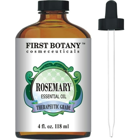 Rosemary Essential Oil Big 4 fl. oz. - Premium & Therapeutic Grade - Great for Hair Strengthening & Growth, Dandruff as well Pain Relief for Men and