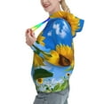 thumbnail image 2 of Uemuo Blue Sky Sunflower Pattern Women's Hoodie with Eye-catching Drawstrings- Casual Pullover Hoodie with Kangaroo Pocket, Stylish Hooded Sweatshirt-XX-Large, 2 of 7